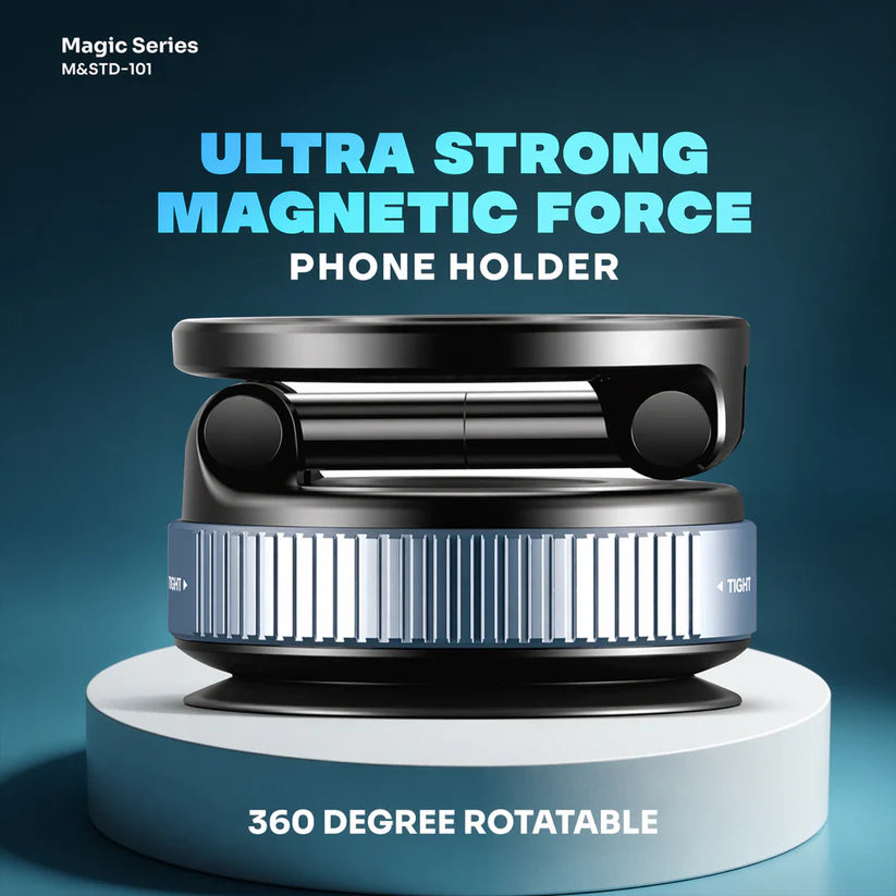 Magnetic Phone Holder - 360° Rotation & Strong Suction Base