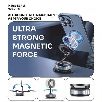 Magnetic Phone Holder - 360° Rotation & Strong Suction Base